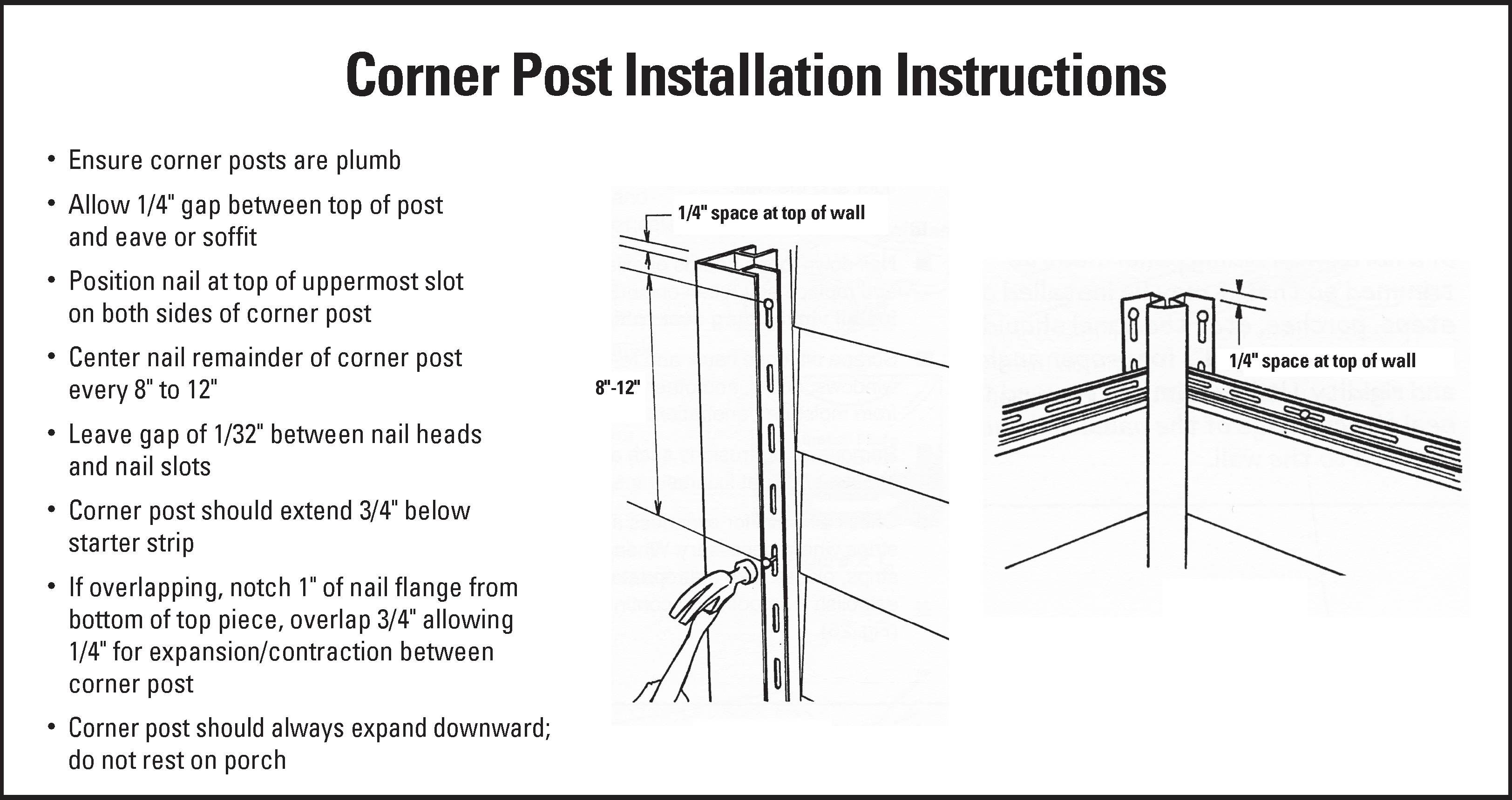 corner post instructions